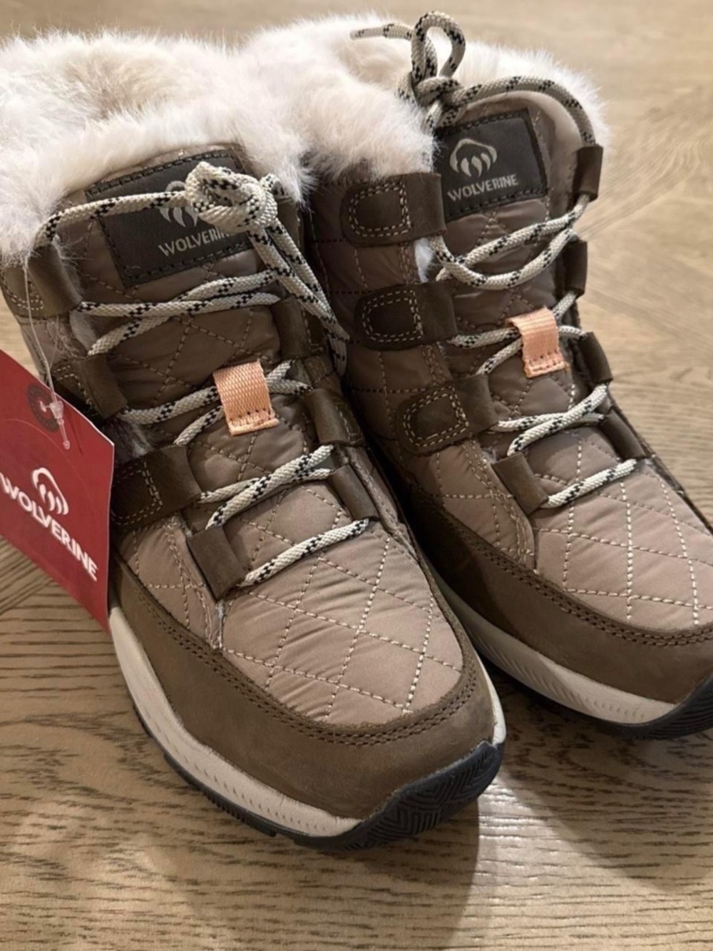 Wolverine Luton Quilted Mid Winter Women's Boots Waterproof Insulated in Gravel